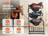 Freestanding Saddle Stand, 30 x 30 x 68.5 in, 3 Tiers Saddle Rack, Heavy Duty Saddle Blanket Holder V952-MAJLS3030685HTNTLV0