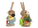 2pcs Easter Bunny Ornament Cute Rustic Rabbit Figurines Foam Decorative Bunny Home Decor 35cm V1294-YM0626-221228TW11