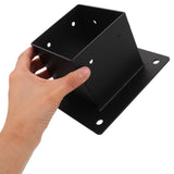 Carbon Steel Deck Post Anchor Bracket Black Finish for Porch Garden and Patio Use V1369-AZ3-W-18510