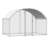 VEVOR Metal Chicken Coop, 9.8x6.5x6.5ft Large Walk-in Chicken Runs with Cover, Doom Roof Hen House V952-JSJS322MYDDMEUEN5001V0