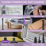 Silver Purple ST-6653Plus Cordless Handheld Vacuum Cleaner - 16000PA Suction, 2000mAh Battery, V888-ELOSUNG11675