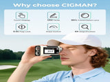 Golf Rangefinder with Slope, CIGMAN 1312 Yards Range Finder Golf, 2.4-inch External Color V413-CT-1200PRO