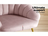 Artiss Armchair Velvet Pink Eloise UPHO-C-ARM-5107-PK