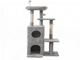 i.Pet Cat Tree Tower 127cm Scratching Post Furniture Scratcher House Light Grey PET-CAT-M127-LTGR