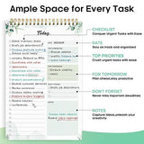 6Pack To Do List Notepad, Undated Daily Planner for Work and Goal Setting Greenery Sway, 52 Sheets, V1107-121-66130-LIG-6PACK