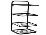 Kitchen Pots Organizer 4 Tiers Adjustable Height Space Saving Pan Rack for Under Sink Cabinet V1294-YM0703-3118230064611