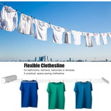 Retractableline Portable Home Indoor Outdoor Plastic Drying ROpe Wall Mount Compact V1188-MS-227-0679
