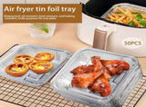 Aluminum - Square Oven Dishes - Air Fryer - Aluminum Bowls - Disposable - BBQ Drip V1189-WXF-260203-00470