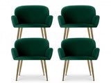 Artiss Dining Chairs Set of 4 Velvet Armchair Green UPHO-C-DIN-5220-VEL-GRX4