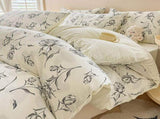 Rose Print Bedding Set - 3 Piece Set - Quilt Cover 264 x 229 cm with 2 Pillowcases 51 x 66 cm V888-ELOSUNG54957-3