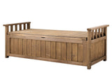 Gardeon Outdoor Storage Bench Box Wooden Garden Toy Tool Sheds Patio Furniture Brown ODF-OSB-WDL-BR