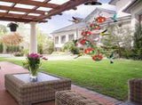 Hummingbird Feeder for Outdoors,Hummingbird Feeder,Wind Chime Hummingbird Feeder,Hummingbird Feeder V1366-AZ2-W-05430