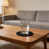 Round Disposable Black Paper Coasters Bulk Absorbent Non Slip Cup Protector Mats For Coffee Table V1369-AZ3-W-14925