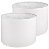 2Pcs Drum Lampshade, Lamp Shades for Table Floor Lamp, White Shades, Easy Assembly Replacement V1366-AZ2-W-15875