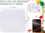 3 Pack Clear Hard Shell Zipper Case, Clear Zipper Pouches Waterproof Makeup Organizer & Travel V1259-DP01-F-85