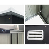 Giantz Garden Shed 2.58x3.14M w/Metal Base Sheds Outdoor Storage Workshop Shelter Sliding Door SHED-GAB-10X8X6-BS-ABC