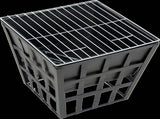 Black Fire Pit Square Log Patio Garden Heater Outdoor Table Top BBQ Camping V63-835261