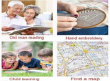 Table Magnifying Glass with 4 LED Lights, 3 Fold for Visually Impaired, 27.5 x 20.5 x 10.5 cm V1237-MS-912-138