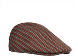 KANGOL Jacquard 507 Ivy Cap Vintage Driving Wool Blend Hat - Pinstripe Claret V563-KNGOL-K1481CO-PC602-L