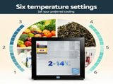 Devanti 40L Bar Fridge Glass Door Mini Fridge Countertop Cooler Black BF-F-G-40L-BK