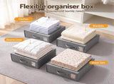 Artiss Bed Sheet Organisers Box Set 8Pcs Storage King Size Bedding Foldable Grey BSO-DIY-PAP01-GYX8