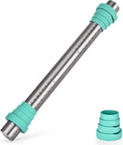 18/8 Stainless Steel 16 inch Adjustable Rolling Pin with Silicone Removable Thickness Rings, V1258-DP02-C-365