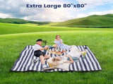200x200cm Picnic Blanket Waterproof Sandproof Foldable for 6-8 People 3 Layers Ideal for Beach Park V1258-DP02-BOL-813