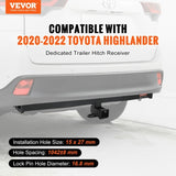 Class 3 Trailer Hitch, 2-Inch Receiver, Q455B Steel Tube Frame, Compatible with 2020-2023 Toyota V952-GGLJQTG2YCTOVCHLXV0