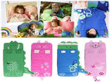 Children's Sleeping Bag 160x60cm Cartoons, soft warm, green V1188-MS101-00754-1