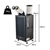 POLYCOOL 4.5kW Portable Industrial Spot Cooler, with Twin Cooling Ducts, 15A Plug V219-AIRINDPLYA55K