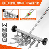 17inch Telescoping Magnetic Sweeper Magnet Broom Rolling Pick Up 8.8Lbs Portable V465-85002