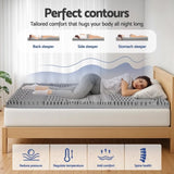 Giselle Bedding 8cm Memory Foam Mattress Topper 7-Zone Graphite Double MATTRESS-TOP-7Z-8-GY-D
