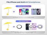 Pink YellowMagnetic Cell Phone Umbrella for Sun,Outdoor Phone Sun Shade Shield V1259-DP01-I-00092