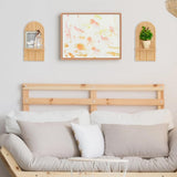 2 Bohemian Style Wooden Wall Shelves with Expander Bolts, Compatible with Living Rooms Bedrooms V1188-MS-325-1217
