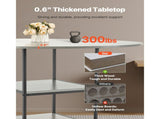 Round Dining Table, 47 inch Wood Table for 4-6 Person, Modern Circle Dinner Furniture, Leisure V952-YXCZBKTZMDBTZN3HRV0