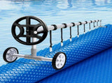 Aqua Buddy Pool Cover 600 Micron 7x4m w/ Roller 4m Swimming Pools Solar Blanket PC-70X40-L-BL-40ROL