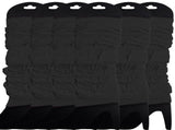 6x LEG WARMERS Knitted Womens Neon Party Knit Ankle Fluro Dance Costume 80s BULK - Black V563-BR-6NNLEGWRMR-BLK
