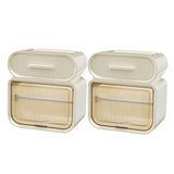 2-Pack Wall Mounted Tissue Box Holder with Durable, Wear-Resistant Design for Bathroom and Kitchen V1192-AZ-W-28354