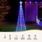 1.8M Christmas Tree 265 LED RGB Fairy Lights Jingle Jollys XMAS-FAIRY-RGB-7FT-DIMMABLE