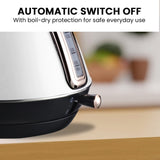 Pronti 1.7L Rose Trim Collection Kettle - White KTL-017-GST-WH