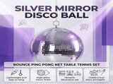 Silver Mirror Disco Ball Hanging DJ Party Decor V63-955211