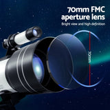 Portable 150X HD Astronomy Telescope with Tripod Optical Outdoor for Kids Adults TELESCOPE-TRI-BAK7-3M-WH