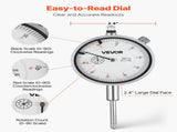 Dial Test Indicator with Metal Base, 0.03 mm Accuracy, 0-25.4mm Range, Easy to Read Large Dial, V952-NJCLGJGJDBFB6AWQ1001V0
