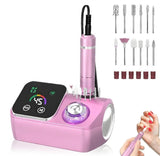 45000RPM Professional Corded Nail Drill E-File Kit for Salon Home LED Display Low Noise Ideal for V1107-110-70226-BLK