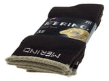 9 Pairs MERINO WOOL SOCKS Mens Heavy Duty Premium Thick Work Socks Cushion BULK - Brown - 11-14 V563-9AUSOCKS-BRN-11-14