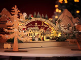 Christmas House LED Christmas Forest Scene Wooden Christmas Village for Shopping Mall Window V1294-YM0714-10309791