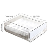Egg Storage Box with Tray for Refrigerator - Plastic Egg Holder Container for Fridge Organization, V1369-AZ3-W-11151