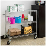 3 Tier Silver Storage Cart with 362.87kg Capacity V178-68979