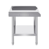 Stainless Steel Work Table, 24 x 28 x 26 Inch Commercial Food Prep Worktable, 3-Sided Backsplash V952-CFBXGGZTSBT2QR0IEV0