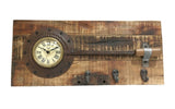 Wall Clock - Frying Pan On Recycled Wood V440-TC111